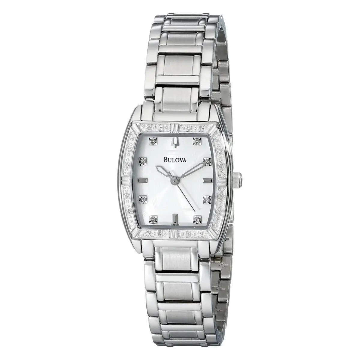 96R162 Highbridge Diamond Accent Women`s Watch Silver by Bulova