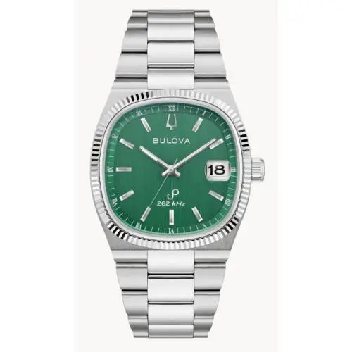 Bulova 96B439 Super Seville Precisionist Quartz Men`s Watch Green Dial