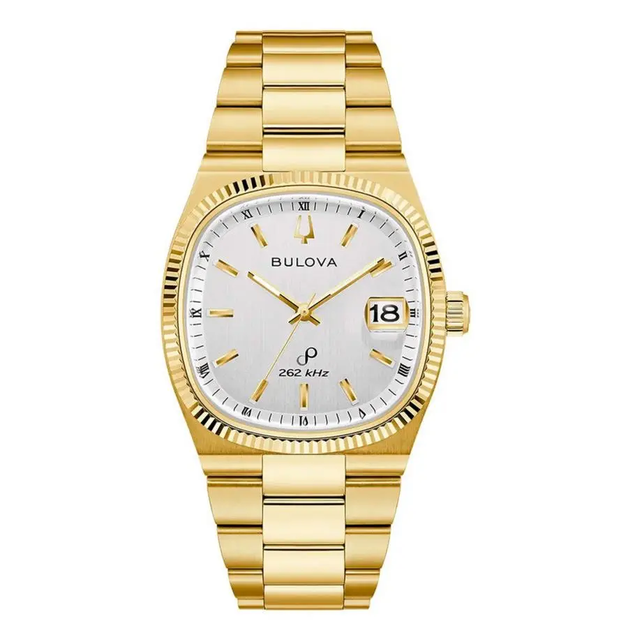 Precisionist Super Seville Men`s Watch Gold Tone Sapphire Silver 97B223 by Bulova