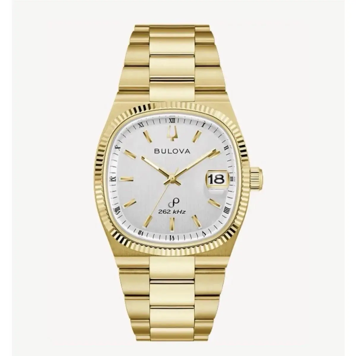 Bulova Precisionist Super Seville Men`s Watch Gold Tone Sapphire Silver 97B223