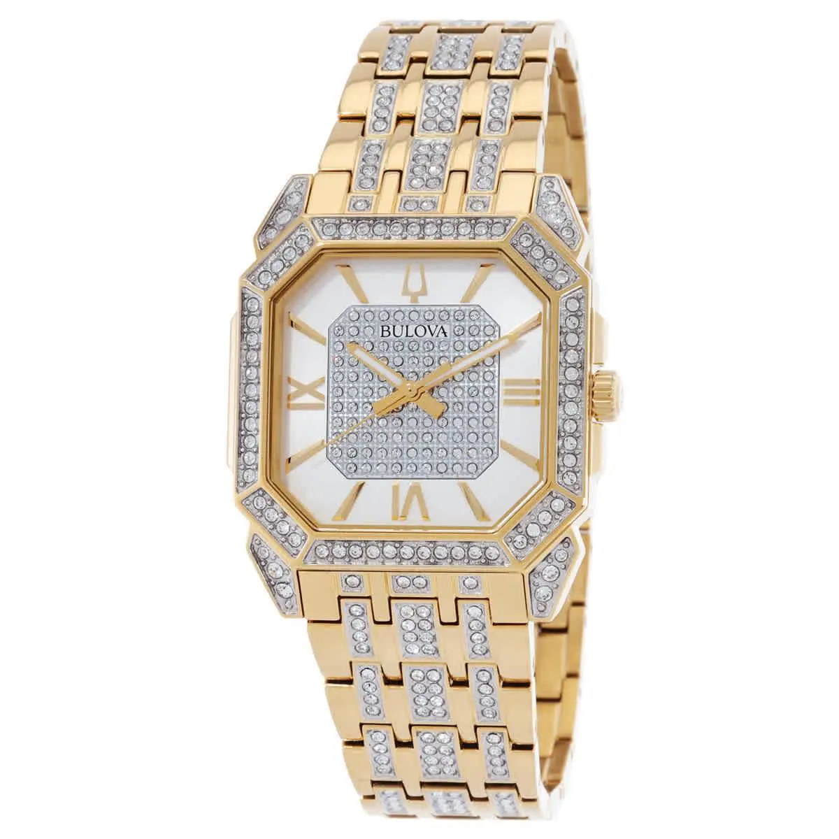 Octava Quartz Crystal Silver Dial Men`s Watch 98A295 by Bulova