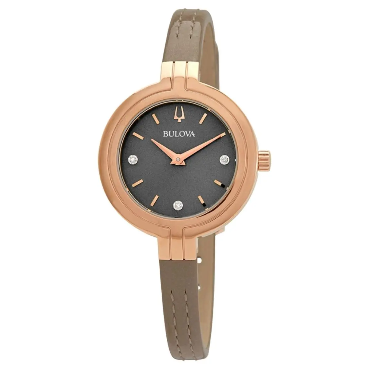 Bulova Women`s Rhapsody Grey Dial Watch - 97P143