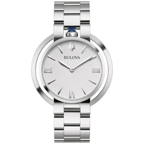 Bulova Rubaiyat Women`s Watch Stainless Steel White Dial 96L306