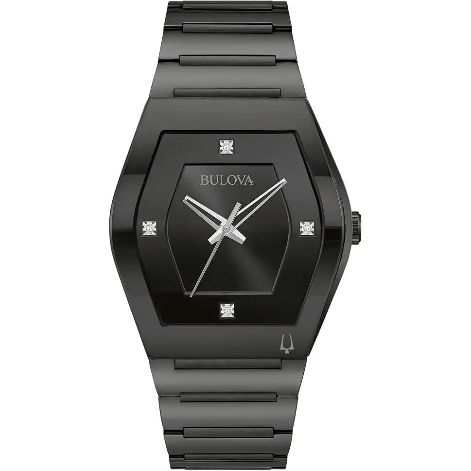 Bulova Gemini Diamond Stainless Steel Mens Watch