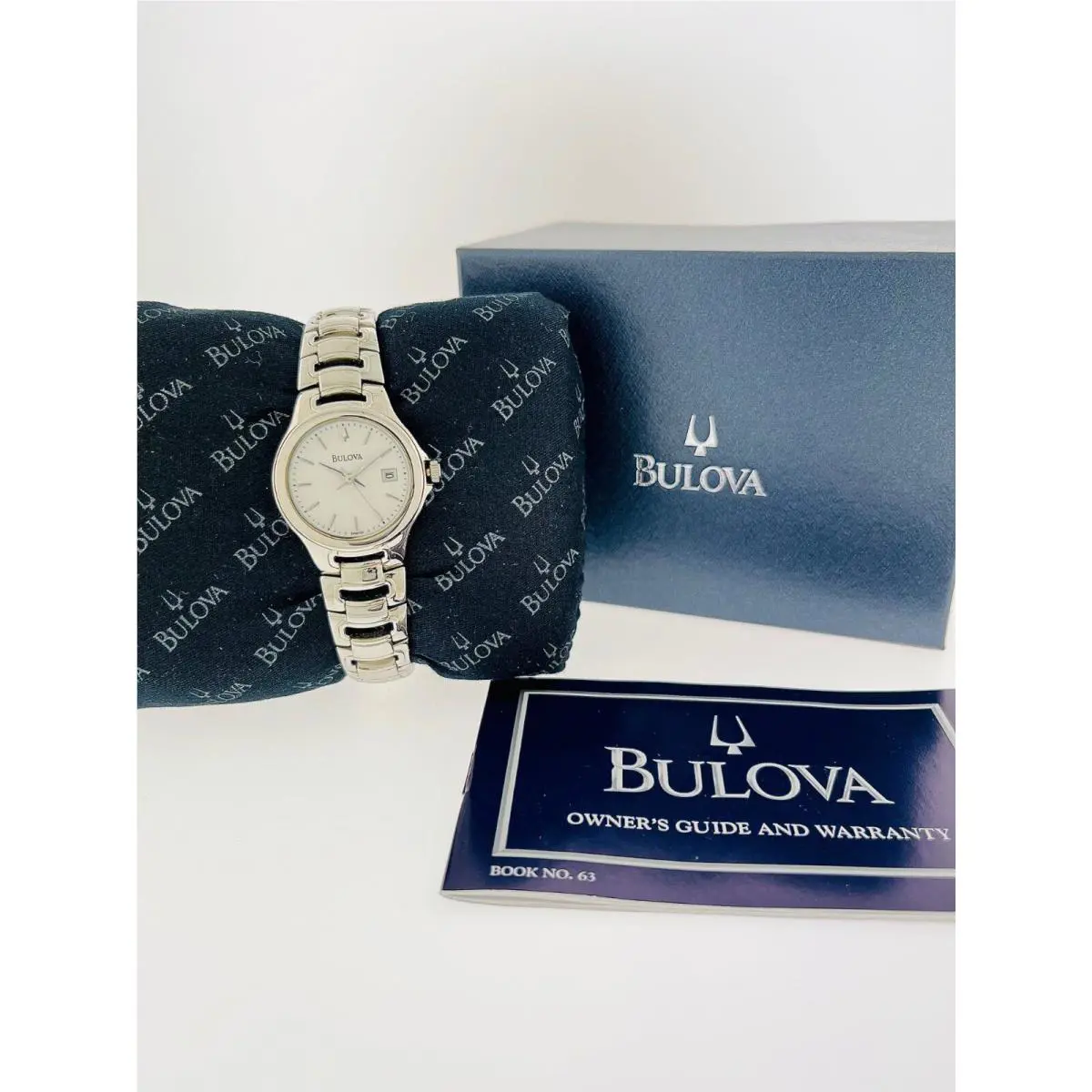 Womens Bulova 96M000 Stainless Steel Classic Style Watch with White Face