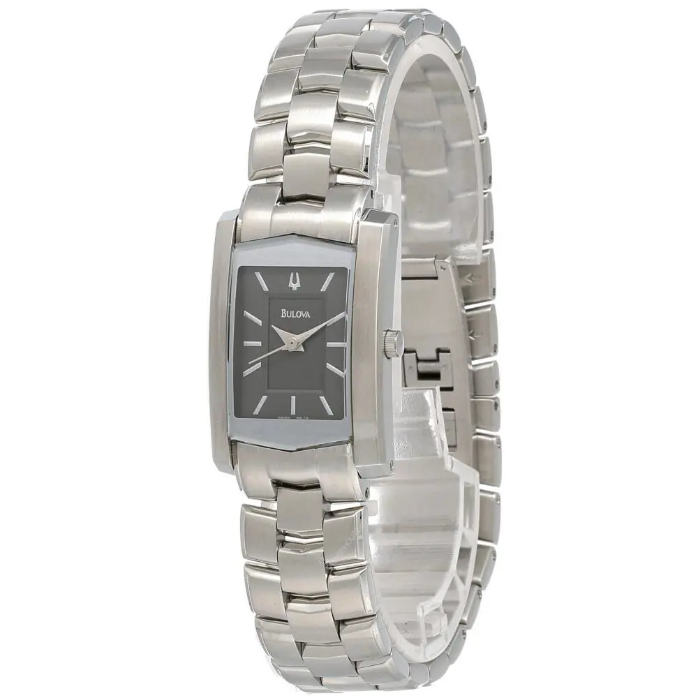 Bulova Gray Dial Stainless Steel Women`s Watch 96L79