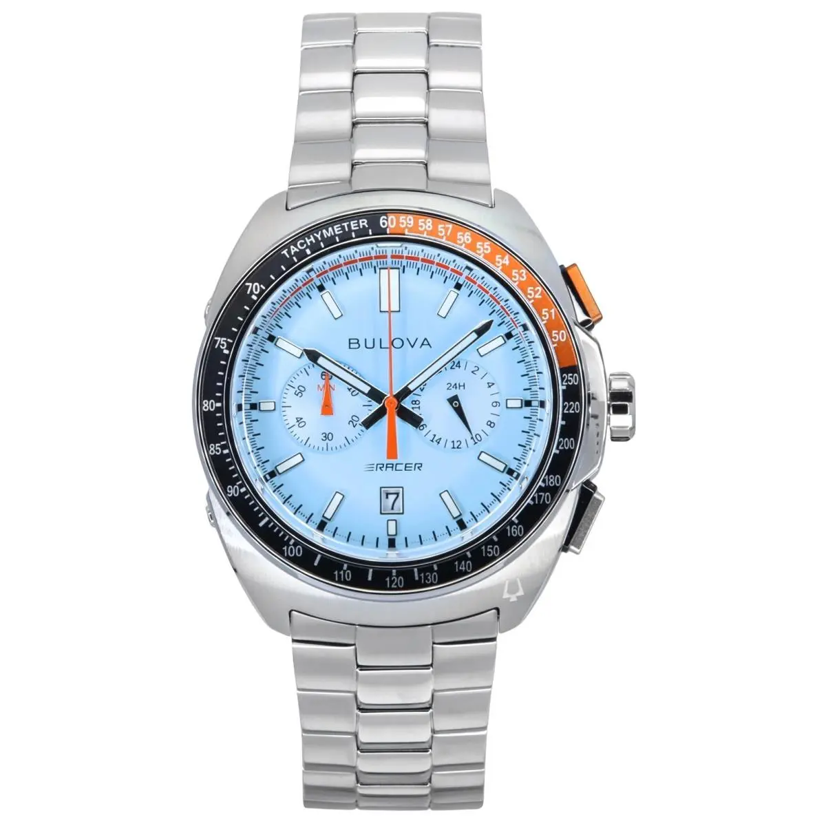 Racer Chronograph Stainless Steel Blue Dial Quartz 98B432 Men`s Watch by Bulova