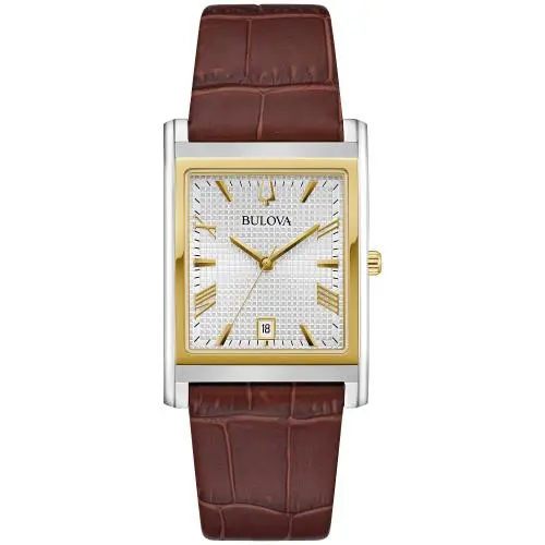 Bulova Sutton Rectangular Quartz Mens Watch 98B430