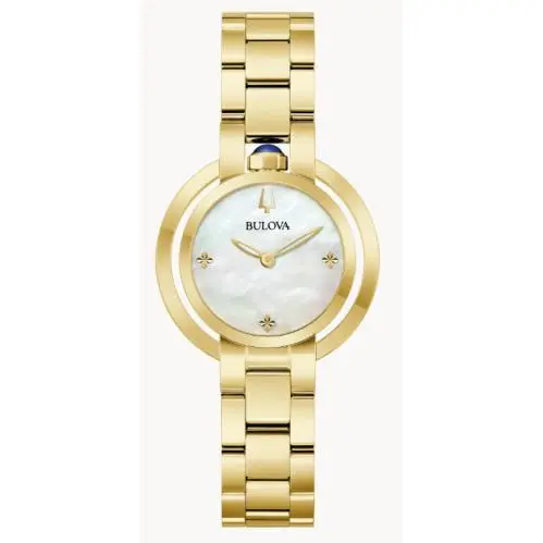 97L181 Rubaiyat Gold Tone Women`s Watch Stainless Steel 30MM by Bulova