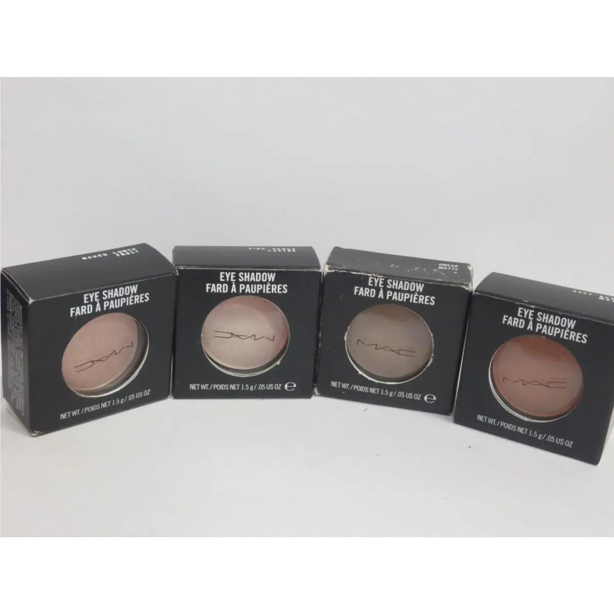 Mac Eye Shadow Soft Brown Omega Matte Pink Venus Lustre Naked Lunch Frost