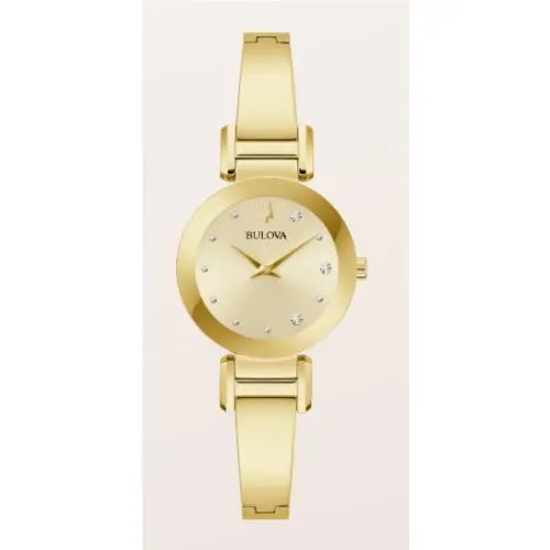 97P164 Marc Anthony Women`s Diamond Gold Tone Stainless Quartz Watch by Bulova
