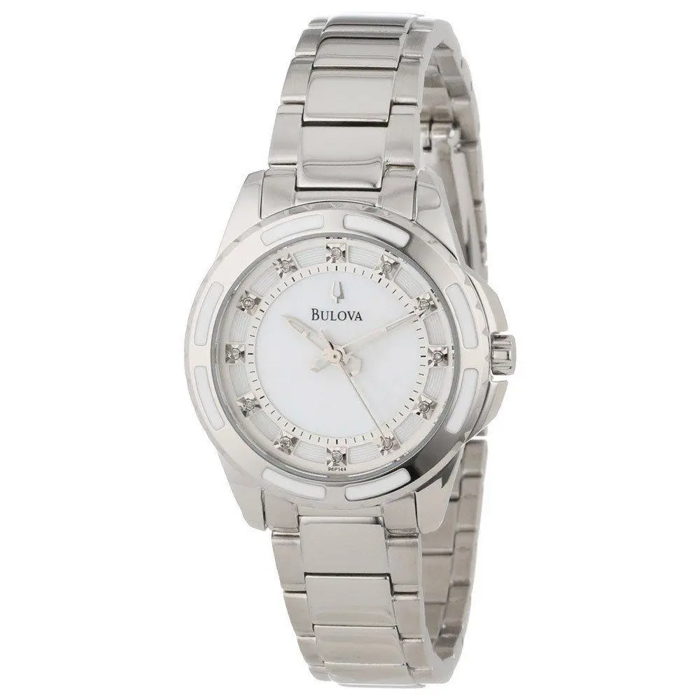 Bulova Women`s 96P144 Diamond-accented Stainless Steel Watch
