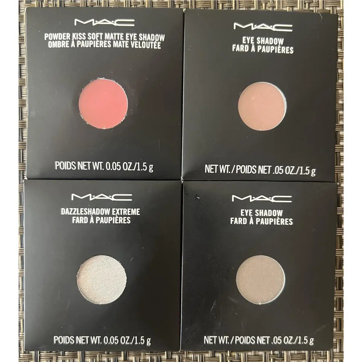 Mac Eyeshadow Pan Palette Refill Lot of 4 Colors