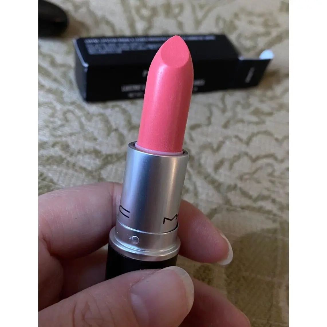 Mac Lustre Lipstick in Shade Flamingo Full Size Very Rare