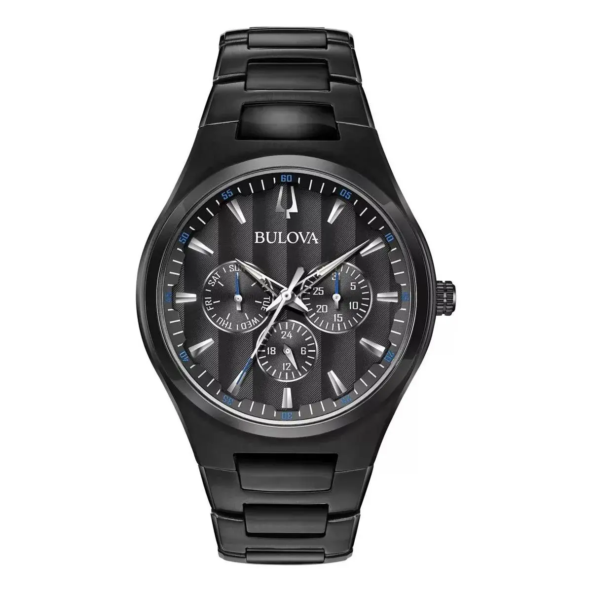 Bulova Black Dial Date Indicator Men`s Watch 98C129