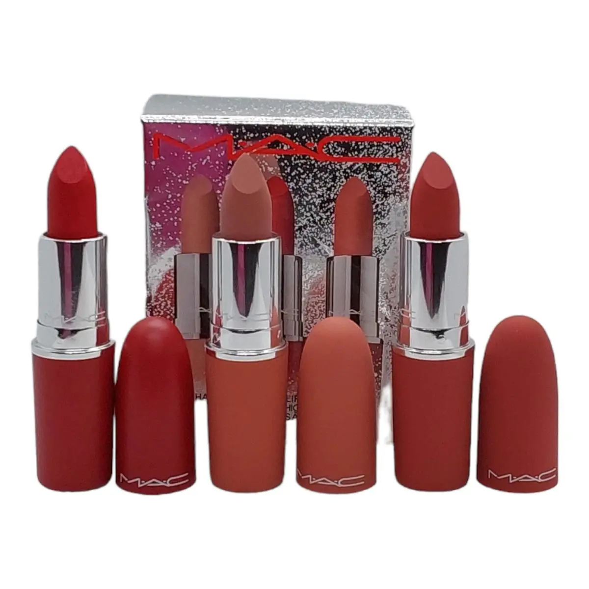 Mac Hail To The Chic Lipstick Trio Retro Powder Kiss Lipstick 3 g Each As Pic