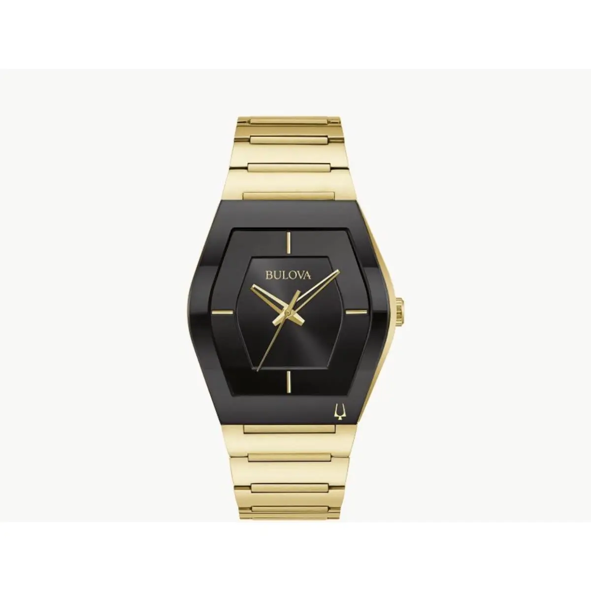 Bulova Gemini Men`s Watch. Shaped Gold-tone 97A164