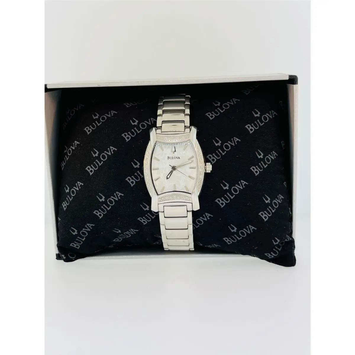 Ladies Bulova 96R135 Diamond Accent White Dial Watch