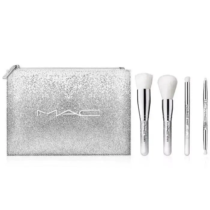 Mac Brush OF Snow Essential 5pc Kit Bag Set 426 427 519 517 Ses Face Eye