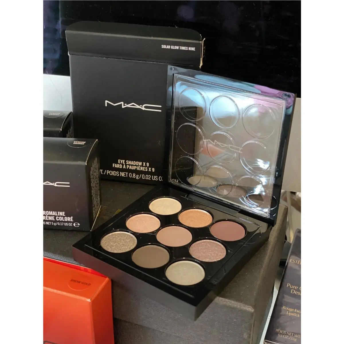 Mac Solar Glow X9 Eye Shadow Palette. Rare Disc Beautiful