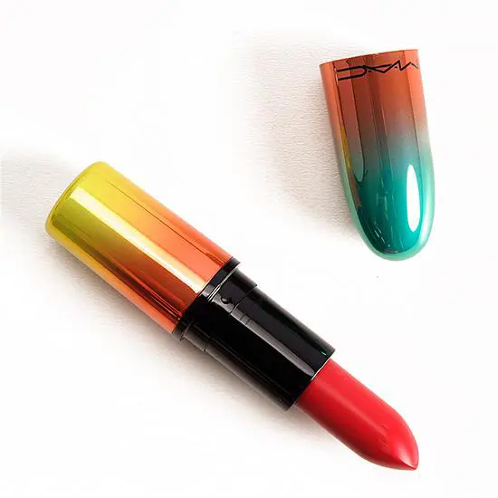 Mac Lipstick Steam Heat Vivid Yellow Red Wash Dry Collection LE