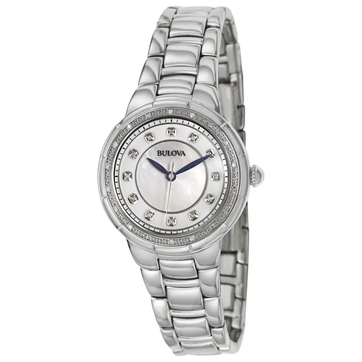 Bulova 96R174 Rosedale Collection Diamond Mother of Pearl Dial Ladies Watch
