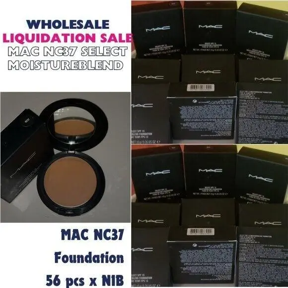 Liquidation 56 Pieces x Mac NC37 Select Moistureblend Foundation by MAC Cosmetics