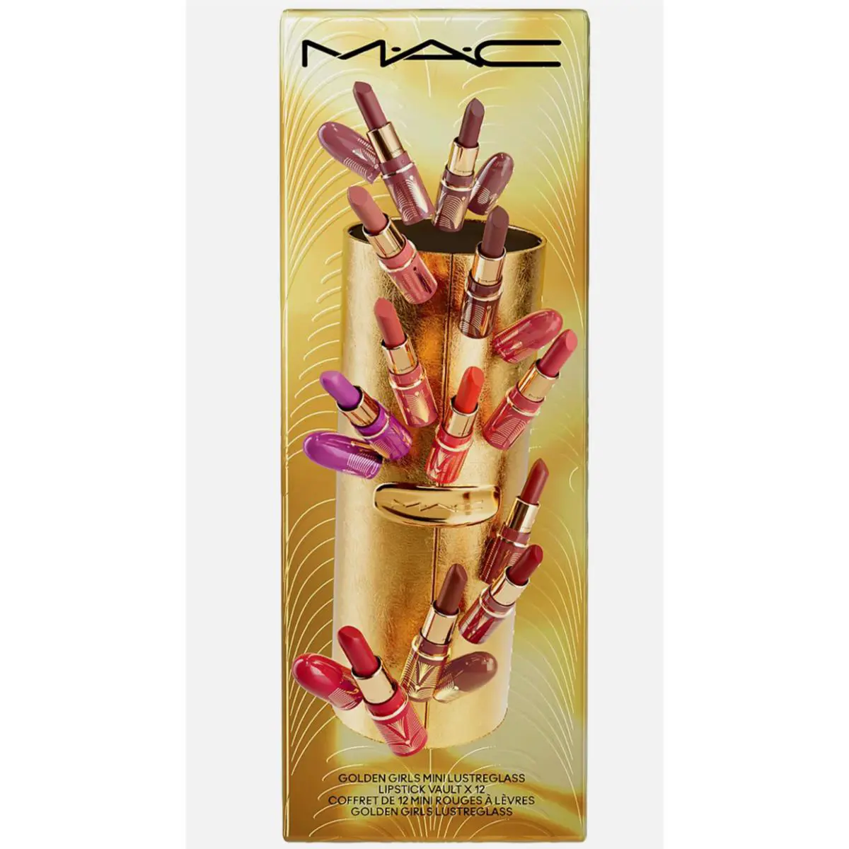 Mac Golden Girls 12 Mini Lustreglass Lipstick Set Limited Edition