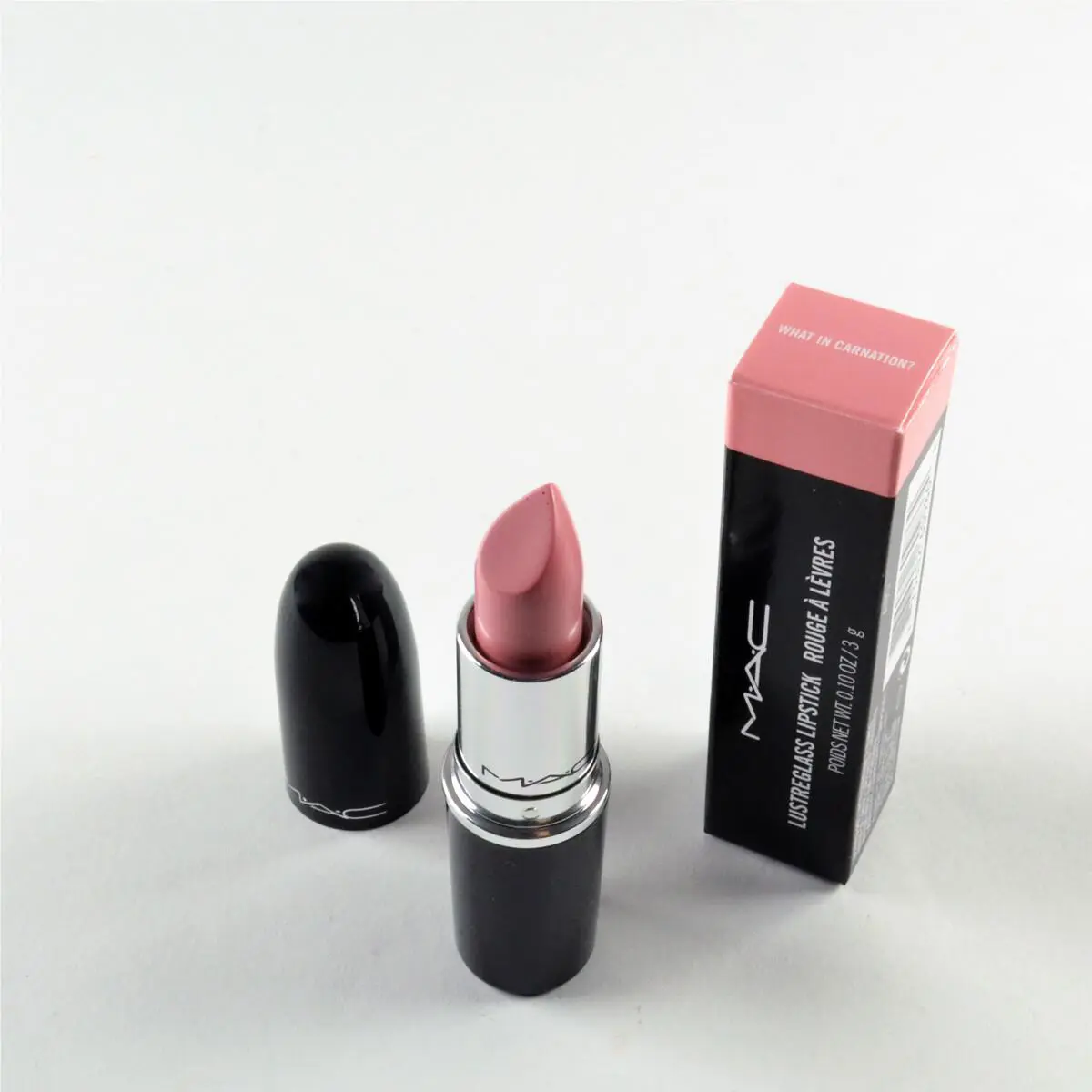 Mac Lustreglass Lipstick What In Carnation - Full Size 3 g / 0.10 Oz