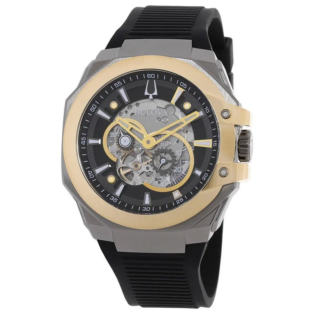 Maquina Men`s Grey Dial Automatic Watch 98A310 by Bulova