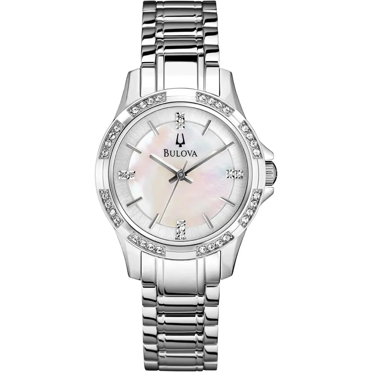Women`s Watch Stainless Steel Mother of Pearl Dial 96L191 by Bulova