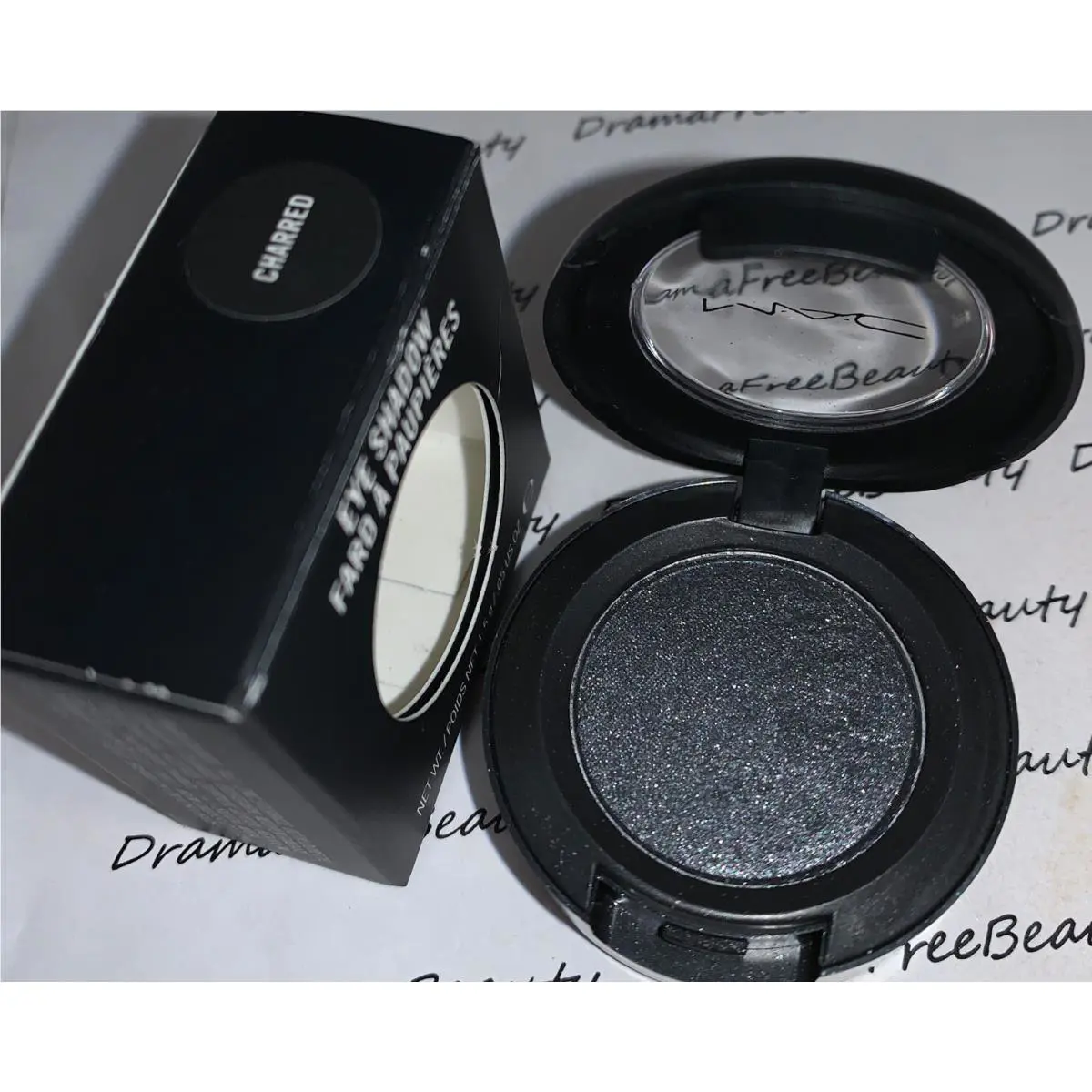 Mac Limited Edition `03 Frost Eyeshadow Charred Charcoal W/silver Shimmer