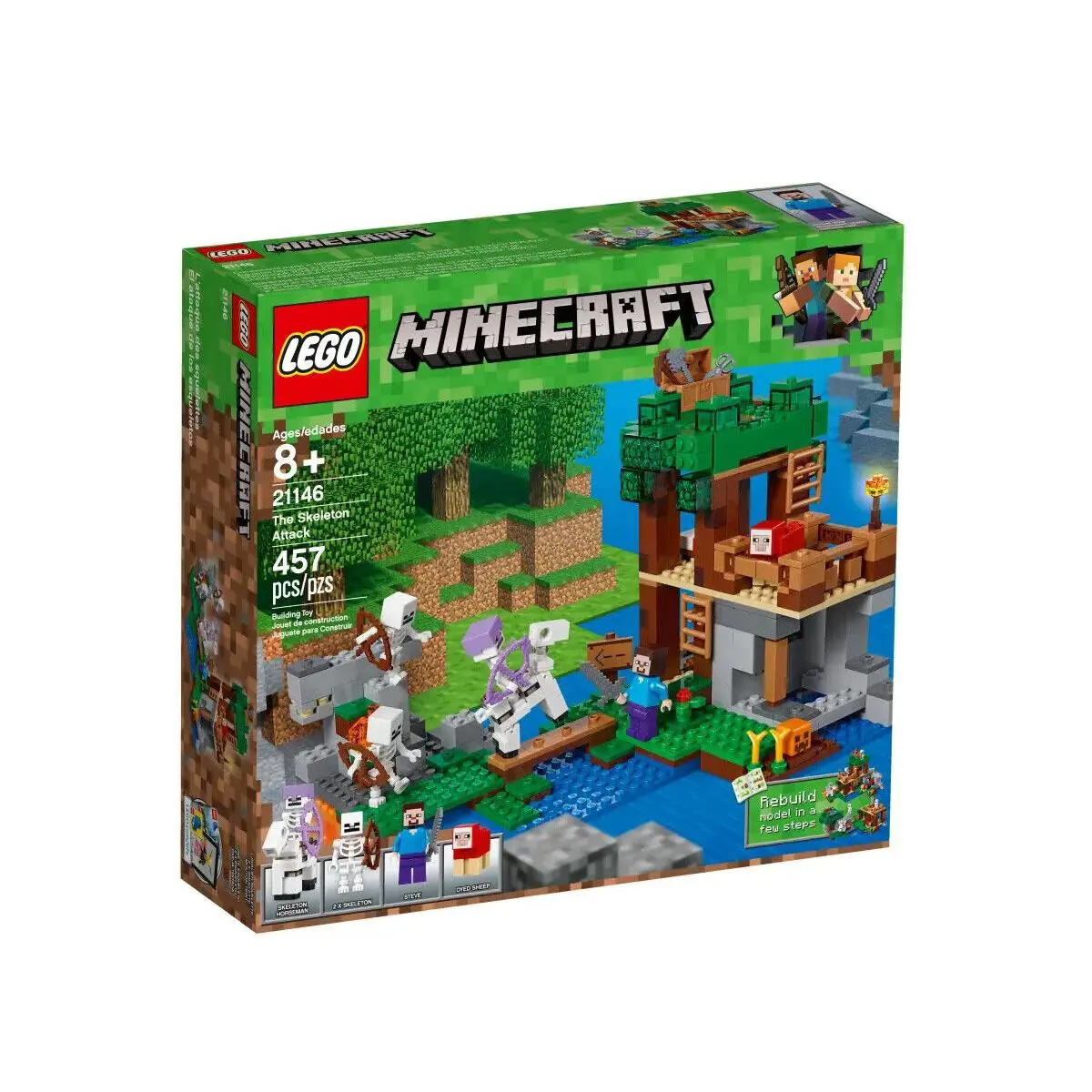 Lego The Skeleton Attack 21146 Minecraft Minifigure Building Set