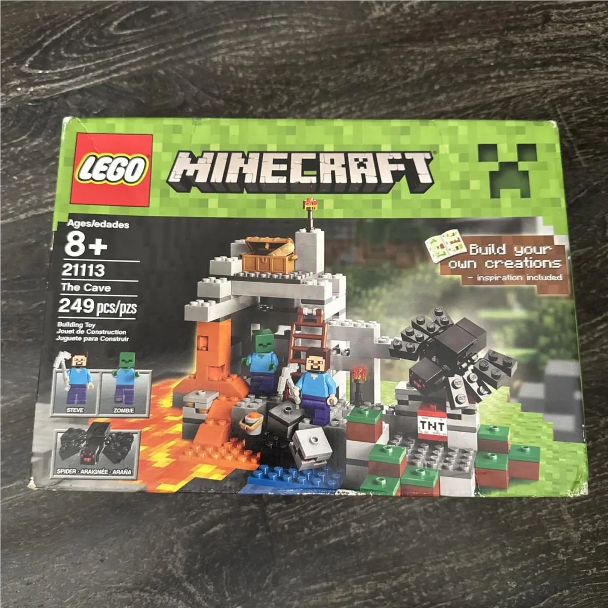 Lego 21113 Minecraft: The Cave 249 Pcs Retired Box