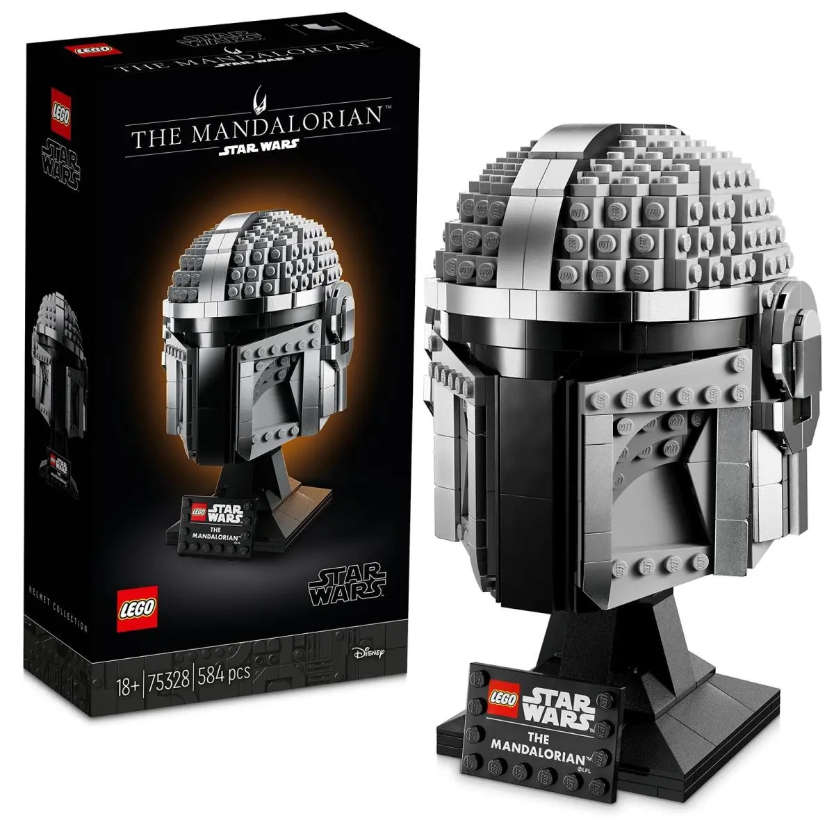 Lego 75328 Star Wars The Mandalorian Helmet Buildable Model Kit Display Collect