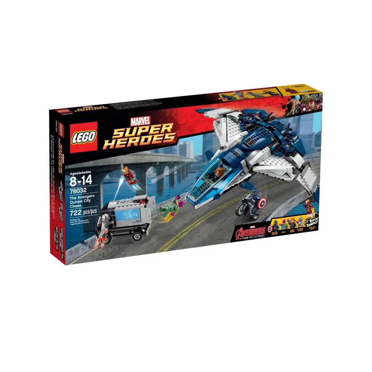 Lego The Avengers Quinjet City Chase 76032 Super Heroes Minifigure Building Set