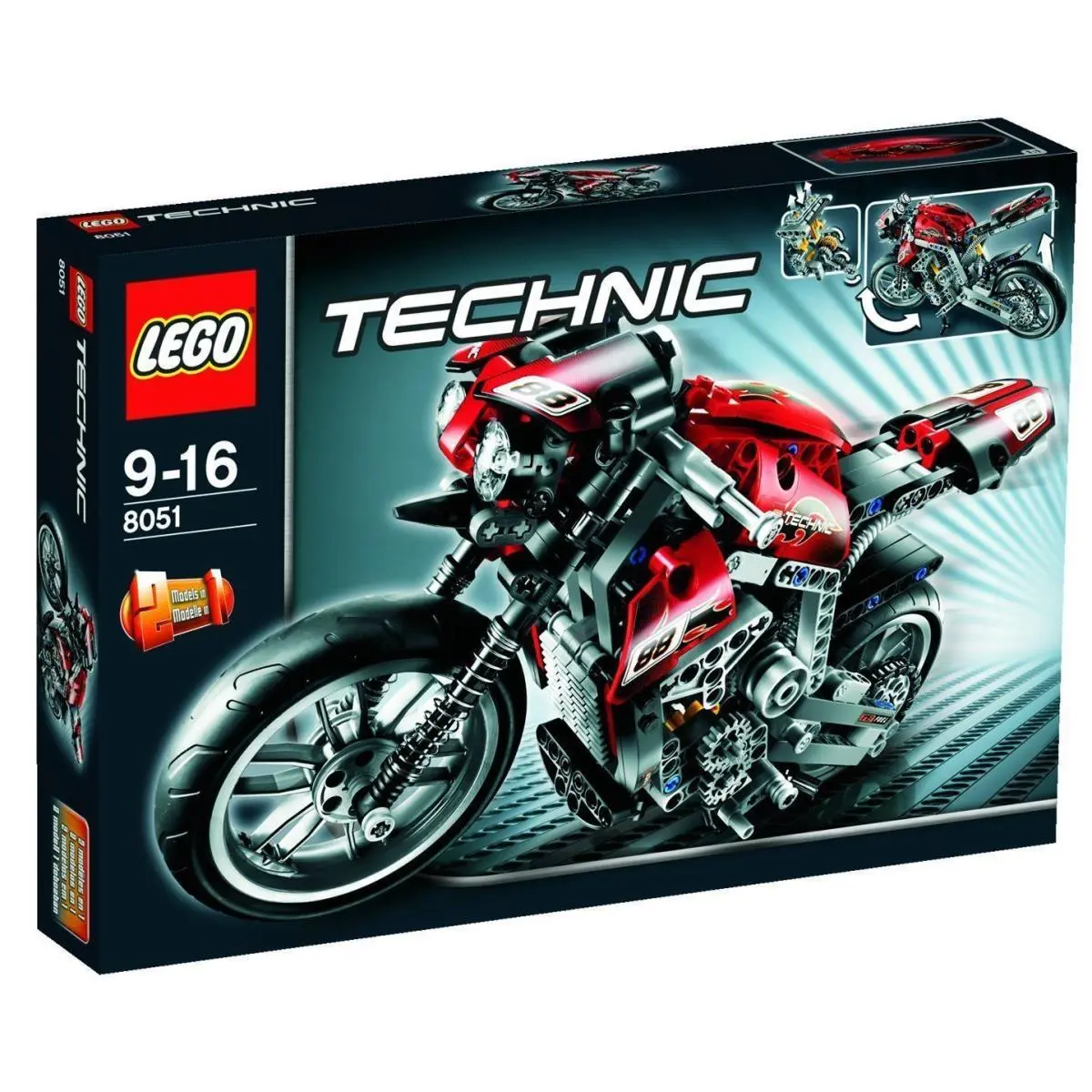 Lego Technic Model Riding Cycle 8051 Motorbike Very Rare