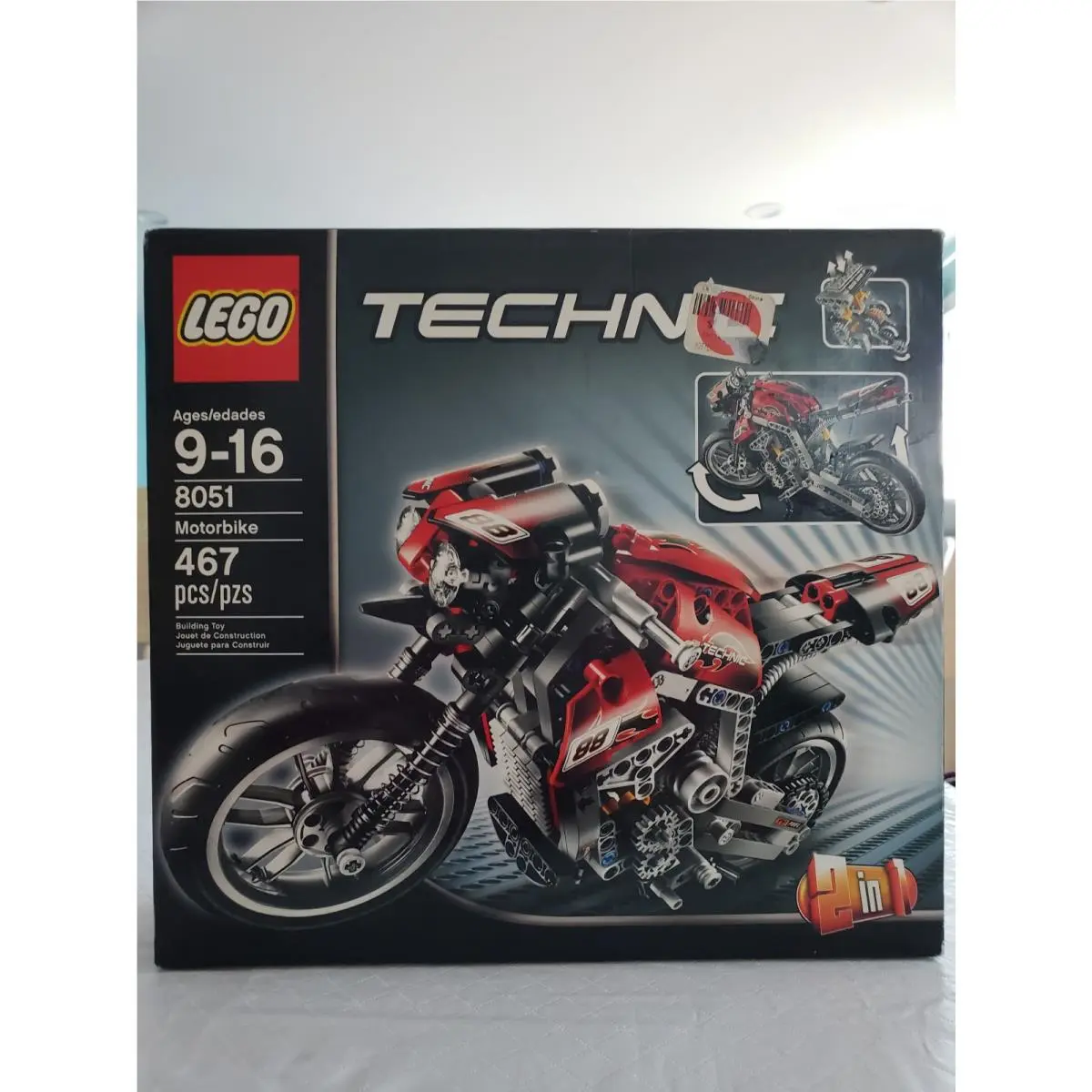 Lego Technic: Motorbike 8051 See Box Condition Retired