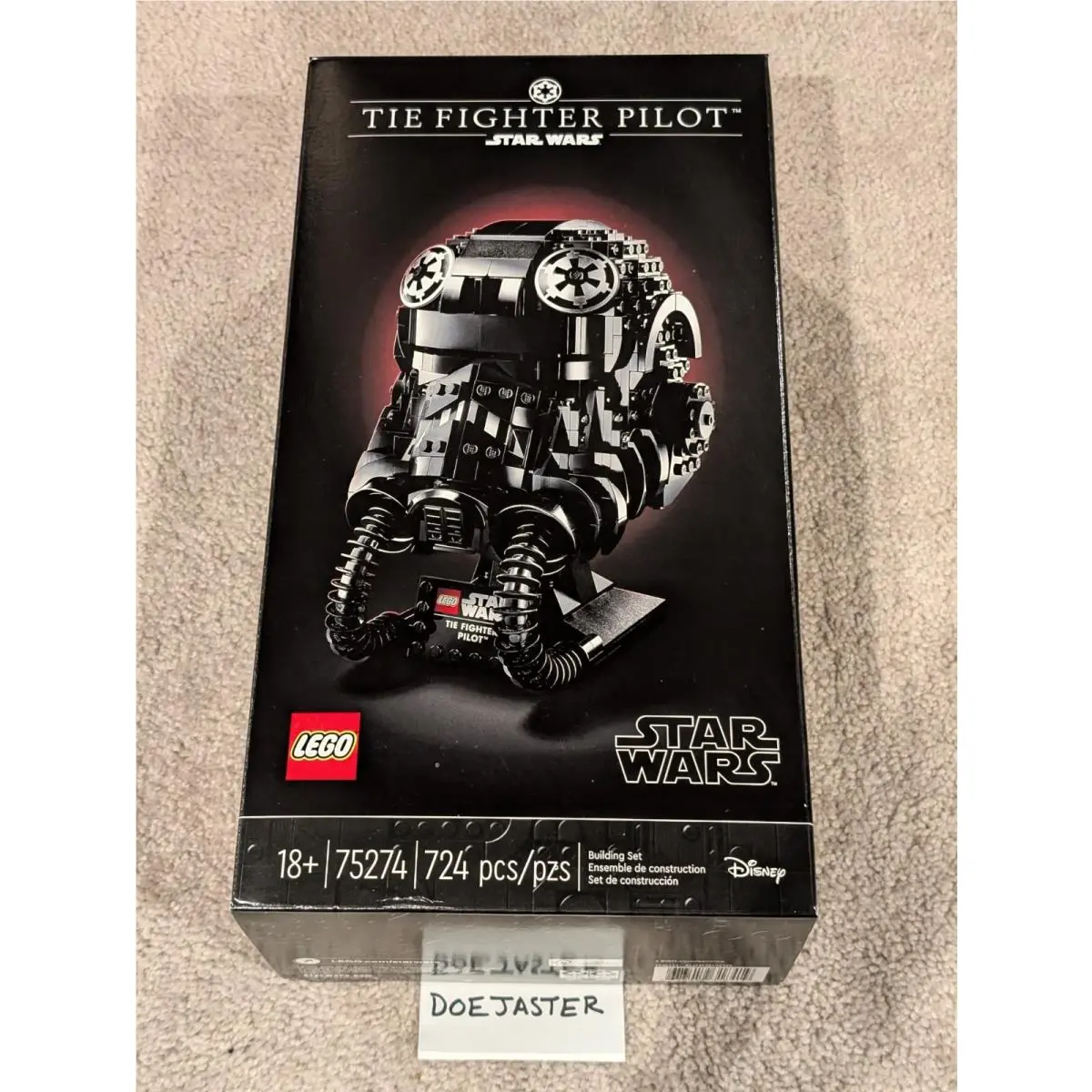 Lego 75274 Tie Fighter Pilot Helmet - - Star Wars - 2020 - Helmet Collection