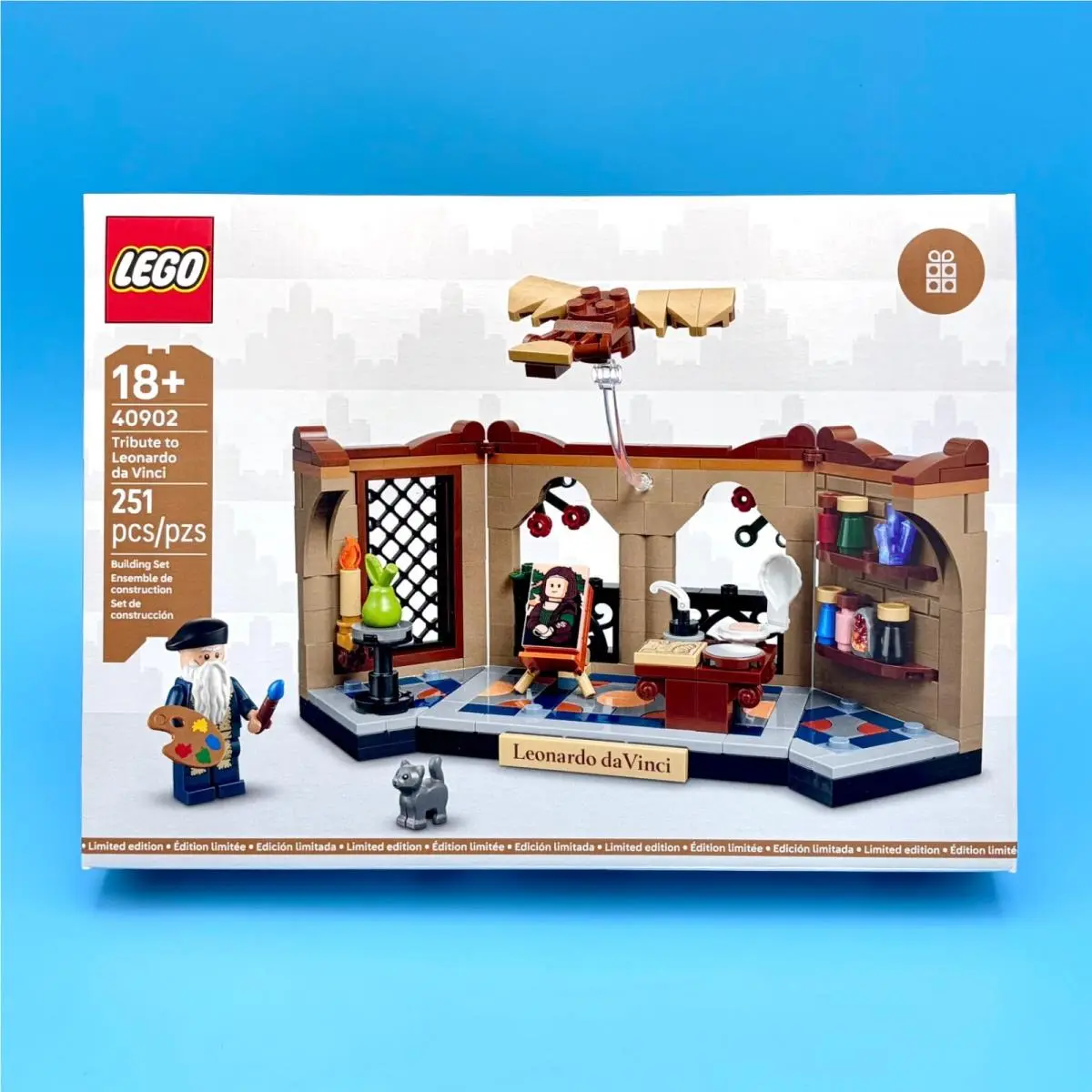 Lego Tribute to Leonardo da Vinci Workshop Gwp 40902 Mona Lisa Painting Print