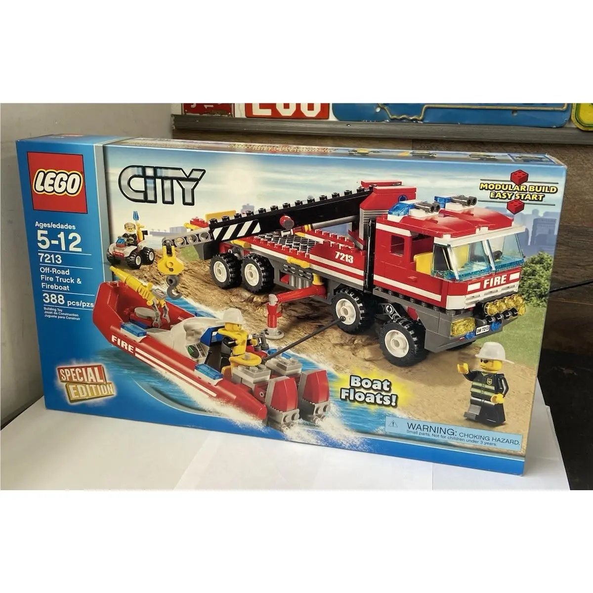 Lego City: Off-road Fire Truck Fireboat 7213 New/sealed -rare