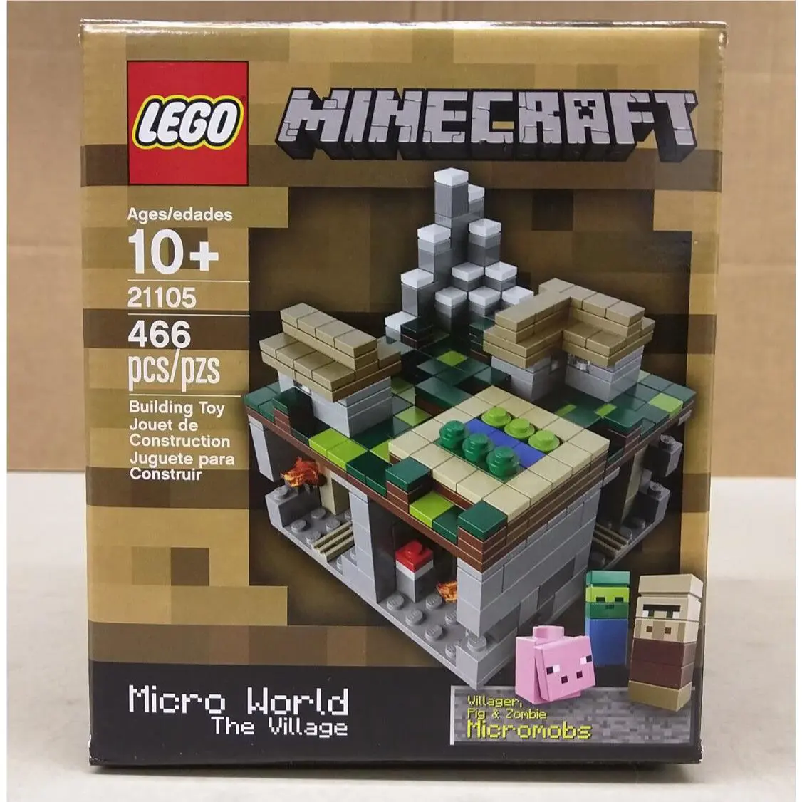 Lego Minecraft 21105 Micro World The Village Brown/tan Pig Villager Zombie