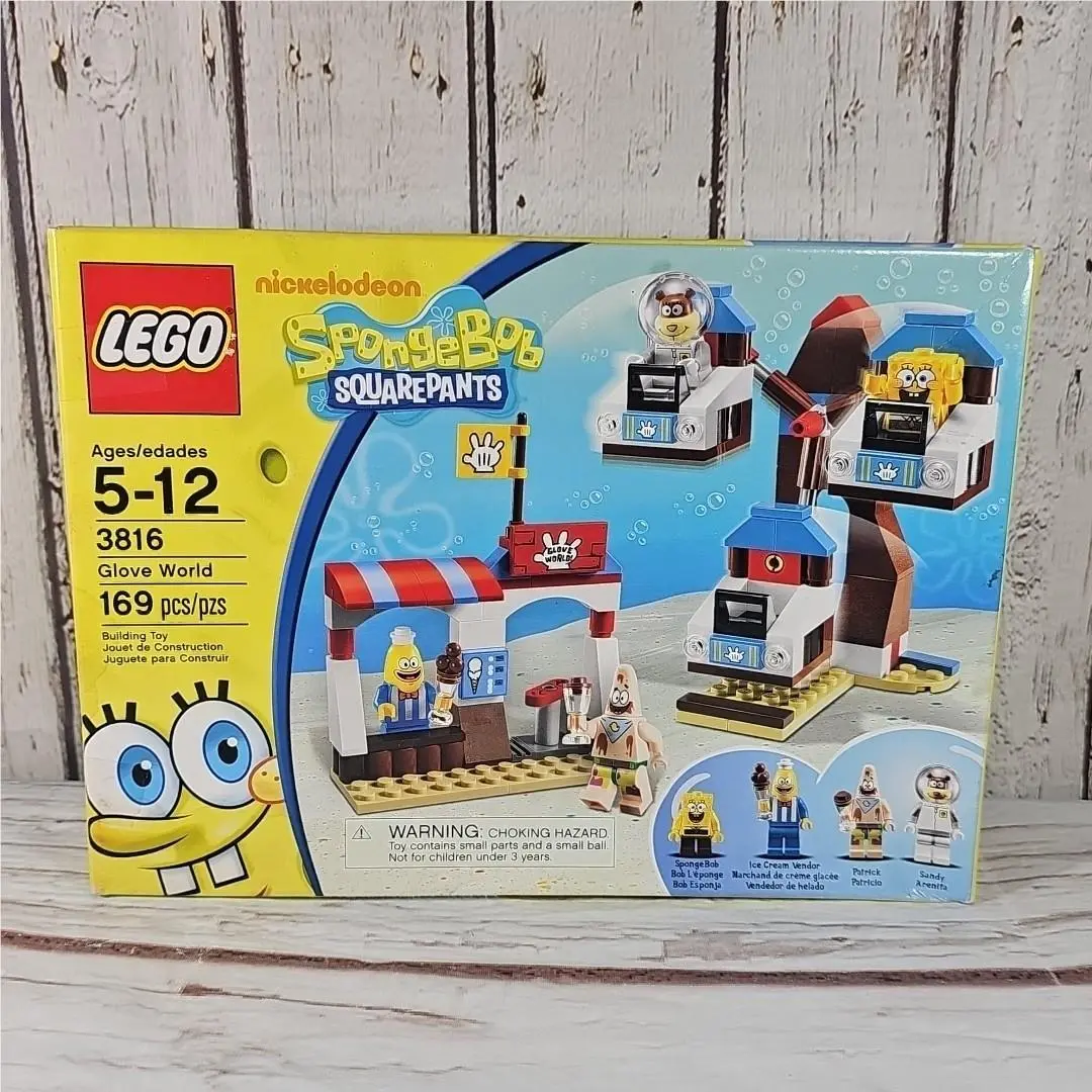 Lego 3816 Spongebob Glove World Retired Patrick Sandy Ice Cream Vendo