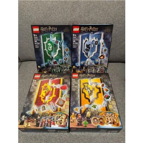 Lego 76409 76410 76411 76412 Harry Potter Hogwarts House Banner Complete Set