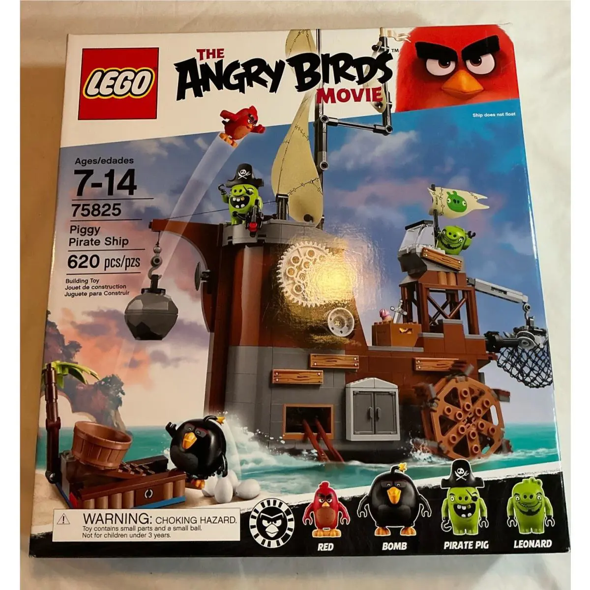 Lego Angry Birds Piggy Pirate Ship Building Set 75825 From 2016