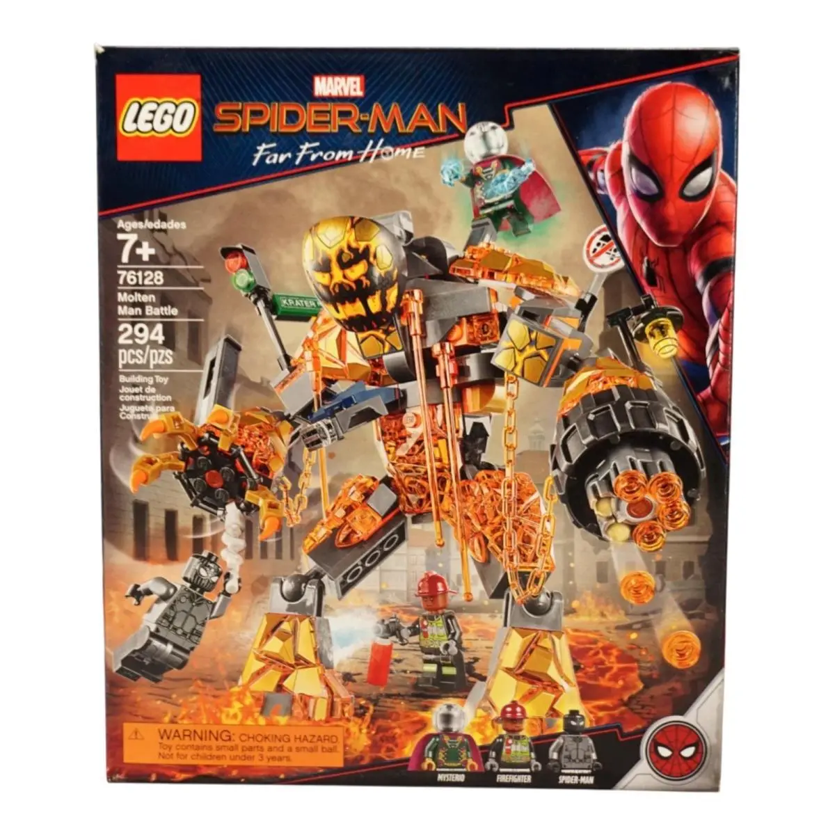 Lego Marvel Spider-man 76128 Molten Man Battle Retired