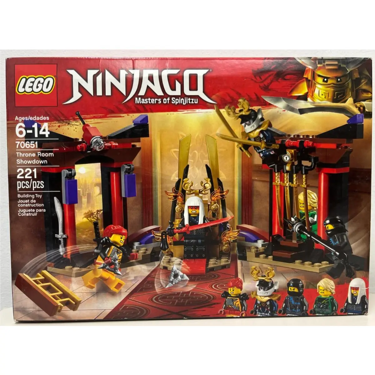 Lego Ninjago: Throne Room Showdown 70651 Retired-mild Box Dmg