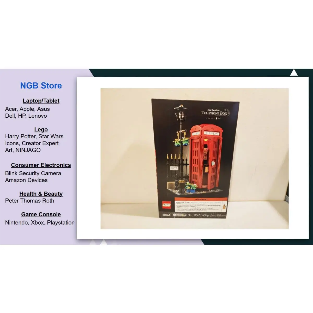 Lego Ideas Red London Telephone Box 21347 US in Hand