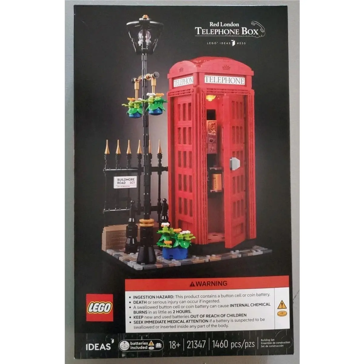 Lego Ideas Red London Telephone Box 21347
