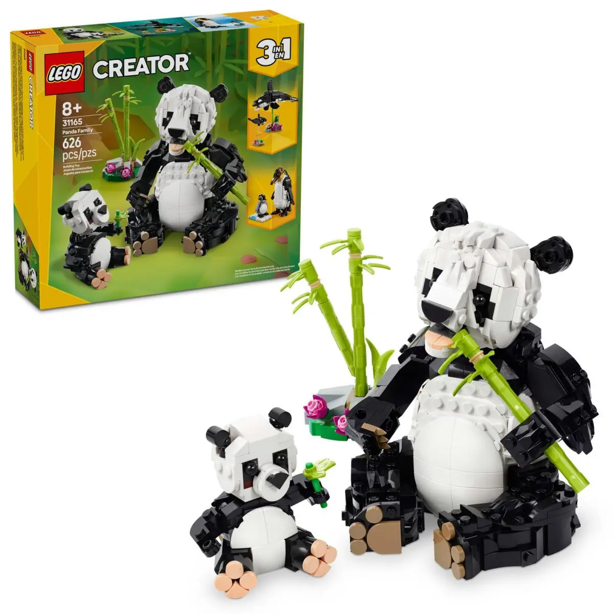 Lego Creator 3 in 1 Wild Animals Panda Family 31165 Building Set Toy Gift